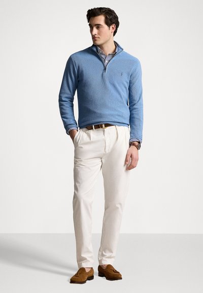 Polo Ralph Lauren KNIT COTTON QUARTER ZIP JUMPER - Pulóver - lake heather