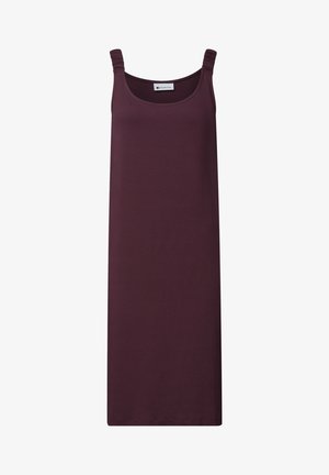 Street One, KNIELANGES KLEID MIT GERAFFTEN TRÄGERN - Vestito di maglina - rustic rouge
