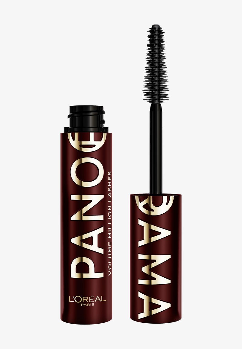 L'Oréal Paris Volume Million Lashes mascara met een bordeauxrode huls en gouden letters. Wordt geleverd met een zwart borsteltje voor het aanbrengen.
