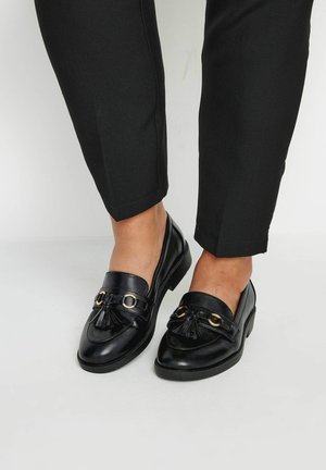 EXTRA WIDE FIT TASSEL DETAIL LOAFERS - Instappers - black