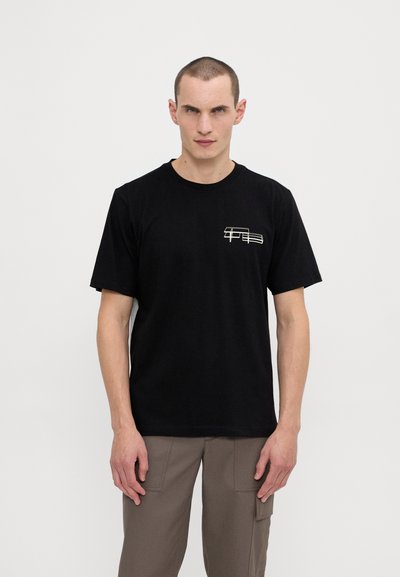 Filling Pieces HANDSHAKE - Print T-shirt - black