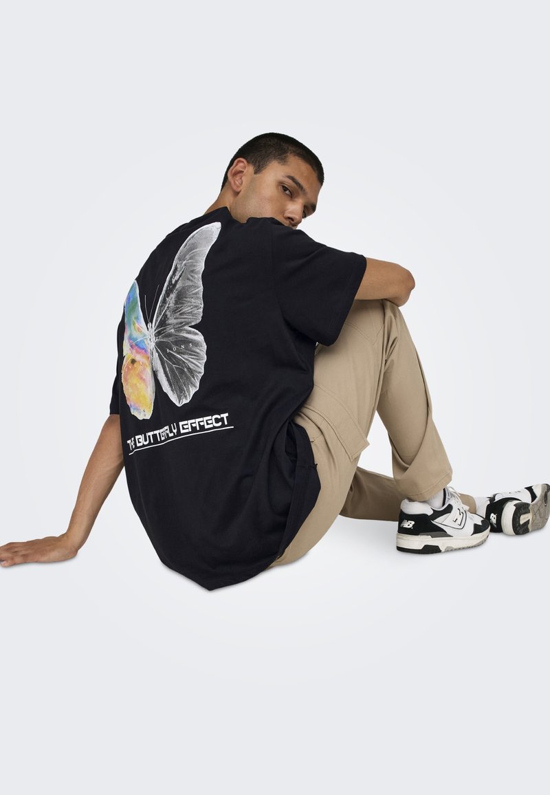 Only & Sons ONSTROY TEE UNISEX - T-shirt print - black