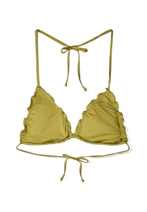 Bershka CURLY - Haut de bikini - khaki