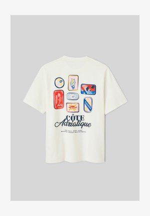 BZB, T-SHIRT IMPRIMÉ DEVANT/DOS - T-shirt imprimé - blanc écru