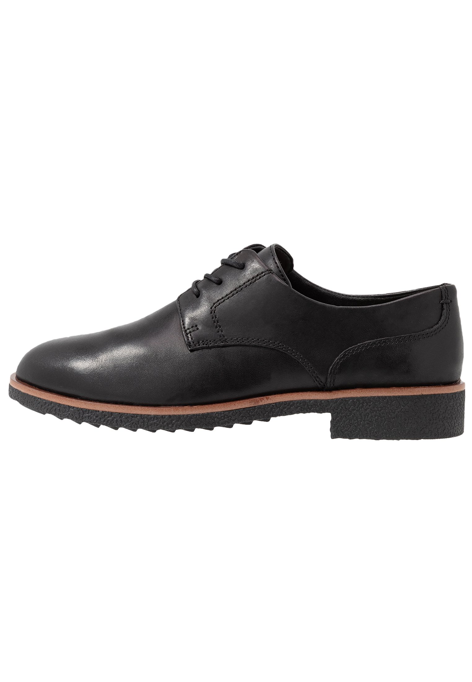 Clarks Griffin Lane Leather Shoes in Black Standard Fit Size 5