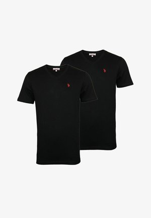 2ER PACK V-NECK - Basic T-shirt - schwarz