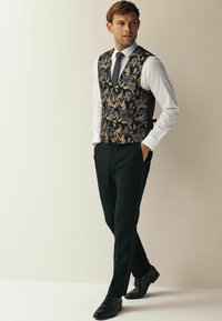 Next OCCASION  - Weste - black yellow gold floral