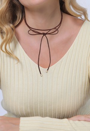 CHOKER BOW - Collier - braun