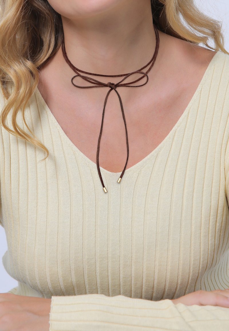 Elli CHOKER BOW - Kaelakee - braun