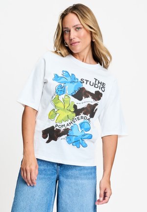 POM Amsterdam, T-SHIRT - TARA THE STUDIO - T-shirt print - white