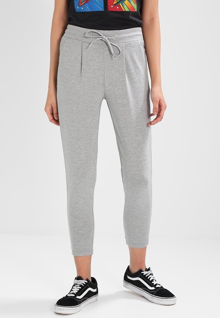 ICHI Träningsbyxor - mottled light grey