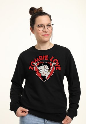 BETTY BOOP HALLOWEEN HEART ZOMBIE LOVE - Sudadera - black