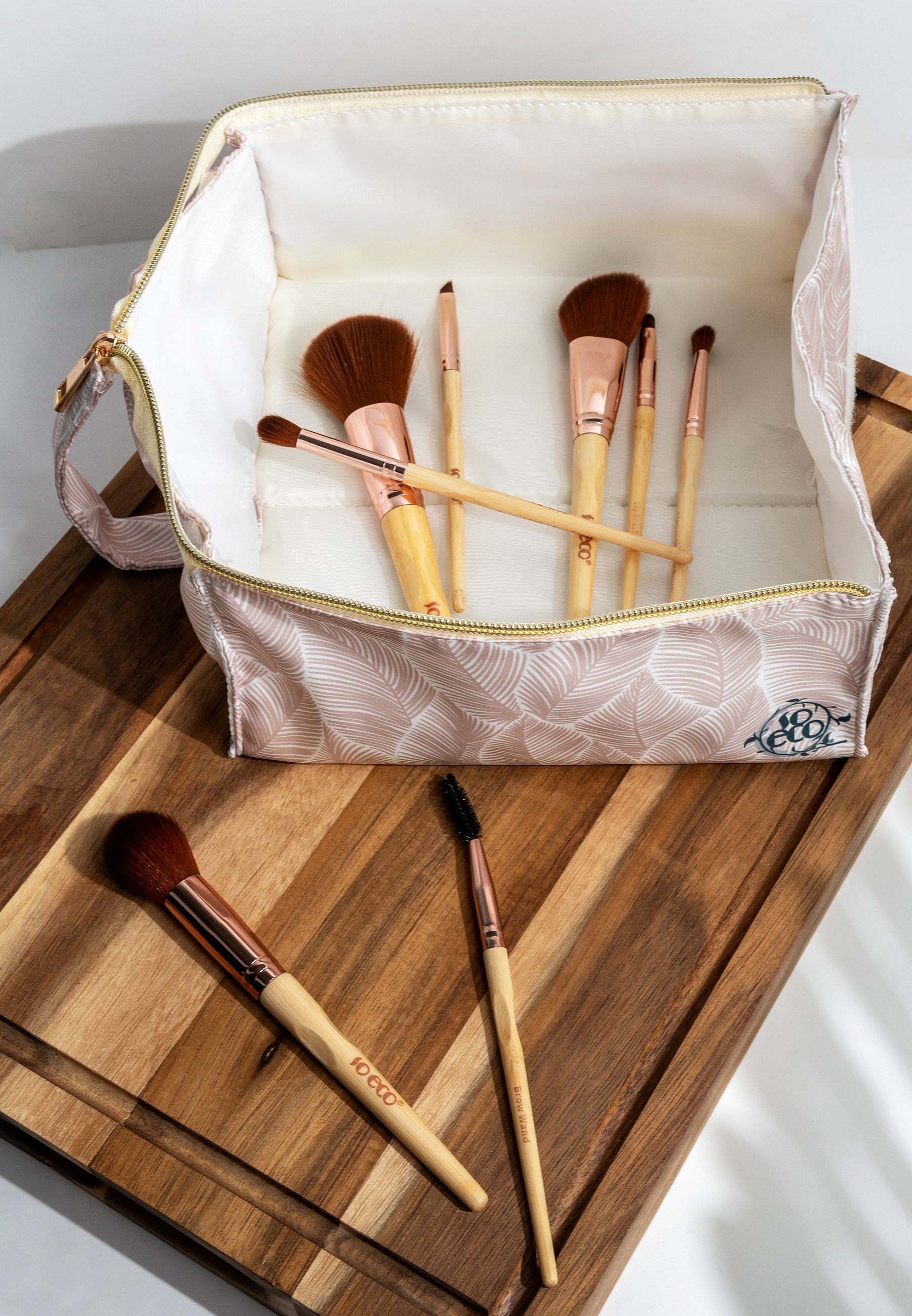 Make-up-Pinsel Set, 8-teilig In Reisetasche – Komplett-Set Für Foundation, Lidschatten & Mehr
