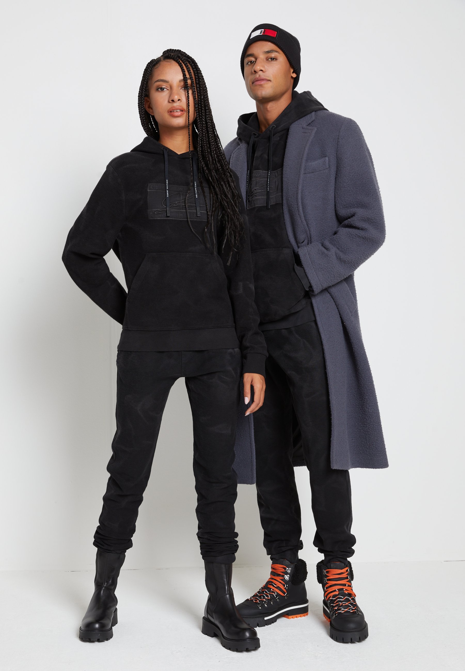 Tommy Hilfiger LEWIS HAMILTON UNISEX GMD FLAG HOODY - Hoodie - black/Zwart  - Zalando.be