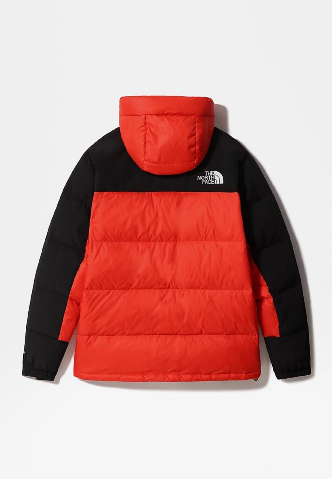 red north face bubble jacket