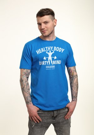 Henry Tiger HEALTHY BODY - T-Shirt print - royal blue