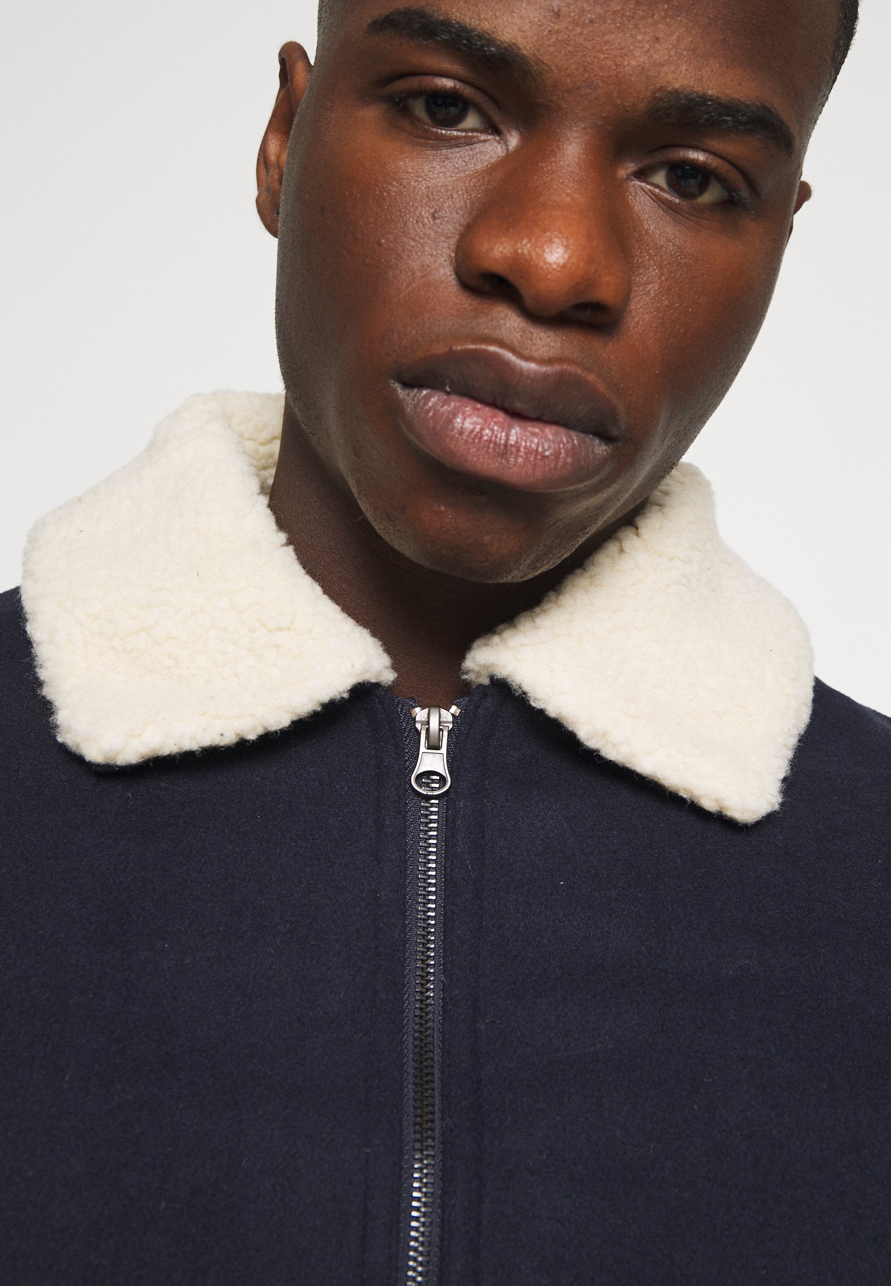 borg collar bomber jacket