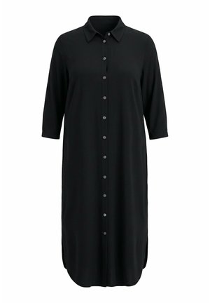 Angel of Style, A-LINE TUNIC WITH LONG SIDE SLITS - Skjortekjole - black