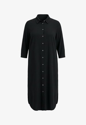 Angel of Style, A-LINE TUNIC WITH LONG SIDE SLITS - Blousejurk - black