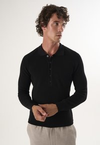 BUTTONED - Poloshirt - black