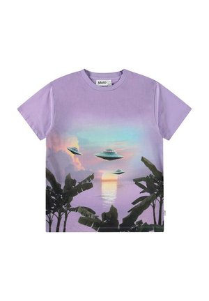 T-shirt med print - visitors violet