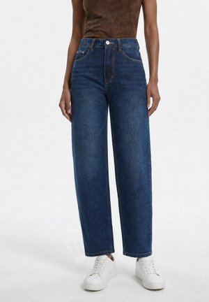 Even&Odd by Zalando, CROPPED MOM FIT - Straight leg jeans - dark blue denim