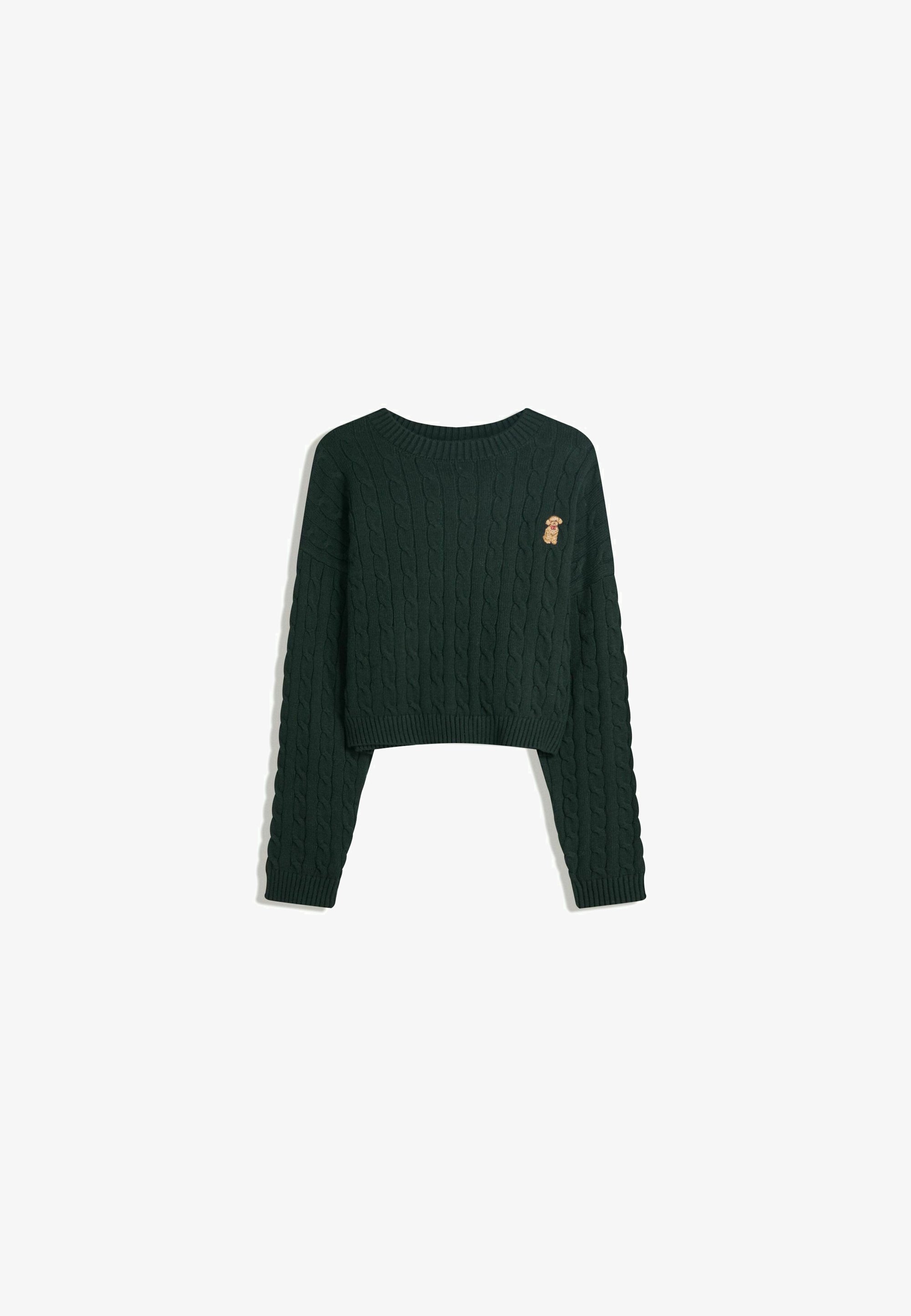 Bershka Trui evergreen/wintergroen