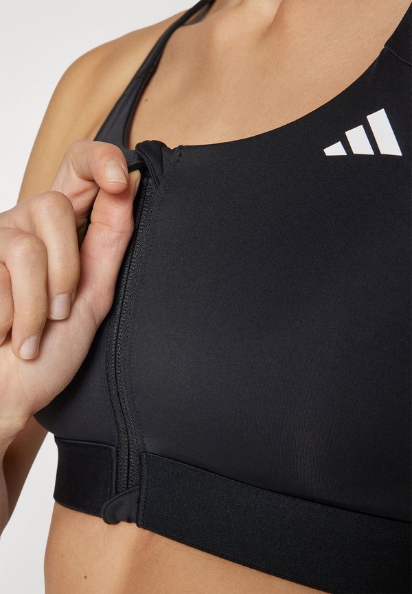 POWERREACT  MEDIUM SUPPORT ZIP BRA - Medium support sports bra2