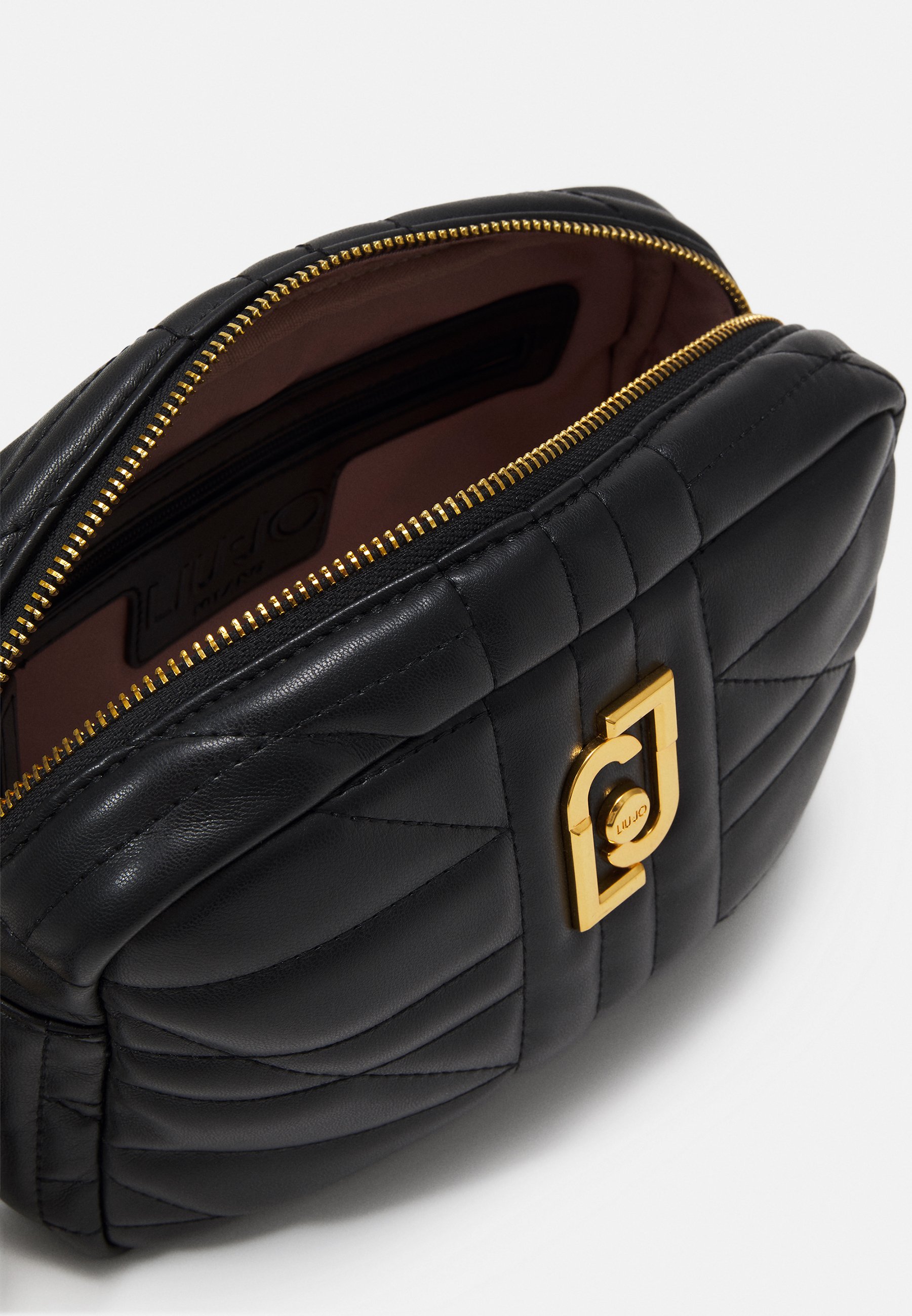 Borsetta A Tracolla Liu Jo Con Charm Oro - Borsa Donna In Similpelle Con Chiusura Zip - Foto 9