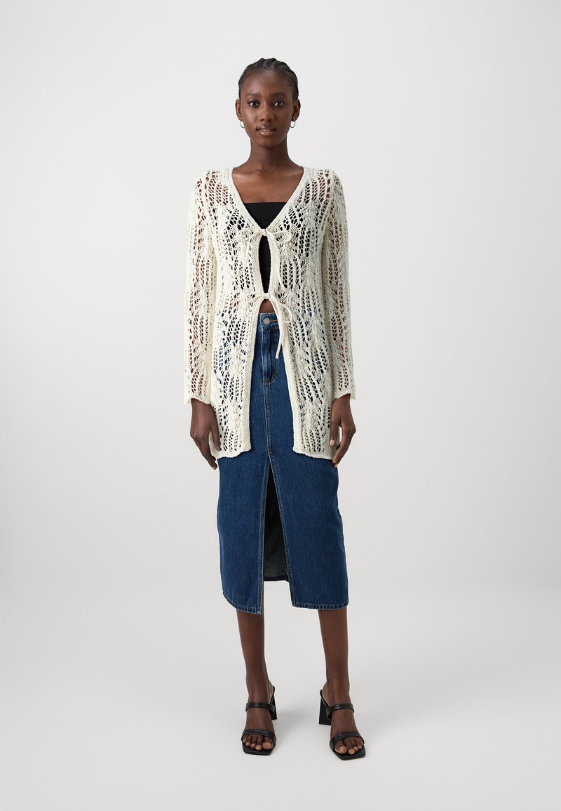 ONLY ONLLIZZY LONG CARDIGANNT - Vest - pumice stone