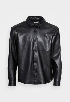 UNISEX - Faux leather jacket - black