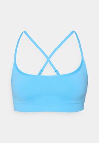 SLEEK SEAMLESS STRAPPY LOW IMPACT BRA - Neliela atbalsta sporta krūšturis - malibu blue neon
