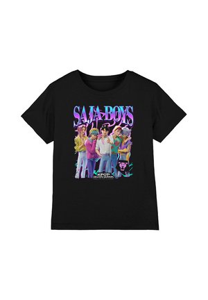 KPOP DEMON HUNTERS SAJA BOOTLEG - Print T-shirt - mottled black