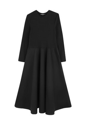 BI-MATERIAL LONG - Maxi-jurk - black