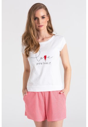 SET - Pyjama - white and coral