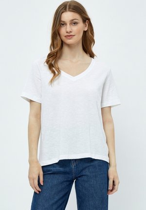 MILETI V-NECK TEE - Paprasti marškinėliai - white