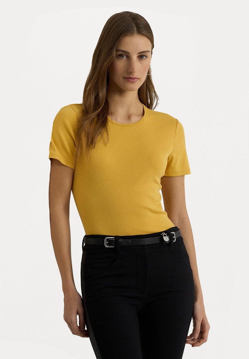Lauren Ralph Lauren STRETCH COTTON T-SHIRT - T-paita - golden sun
