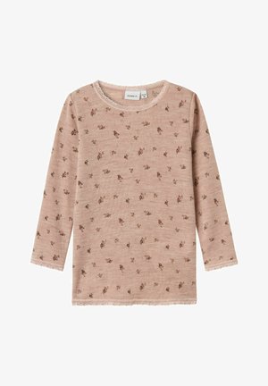 NMFWANG WOOL NEEDLE TOP - Ilgarankovis viršutinės dalies drabužis - shadow gray