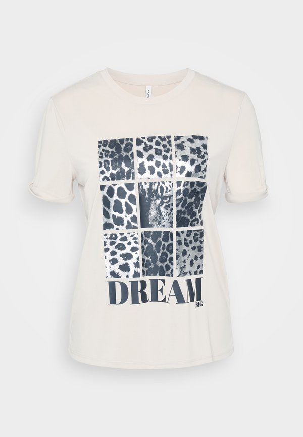 ONLFREE LIFE CREATE - Print T-shirt - pumice stone3