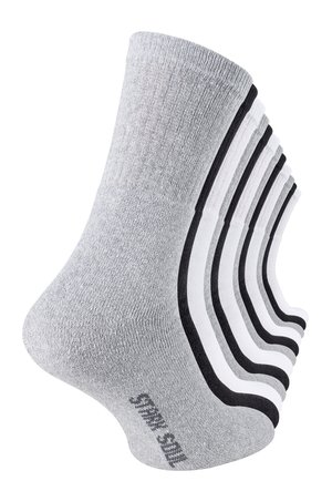 12 PAAR TENNIS, FROTTEE - Socks - schwarz weiss grau mix