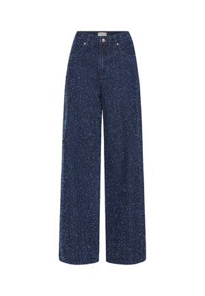 PULZ, PZDAPHNE UHW JEANS WI - Wide Leg - dark blue denim