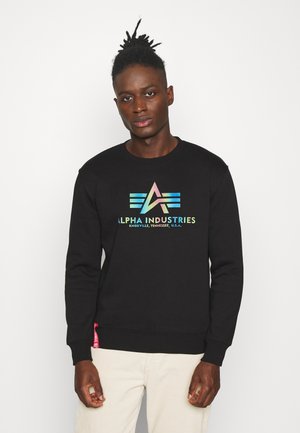 BASIC RAINBOW PRINT - Sweatshirt - black