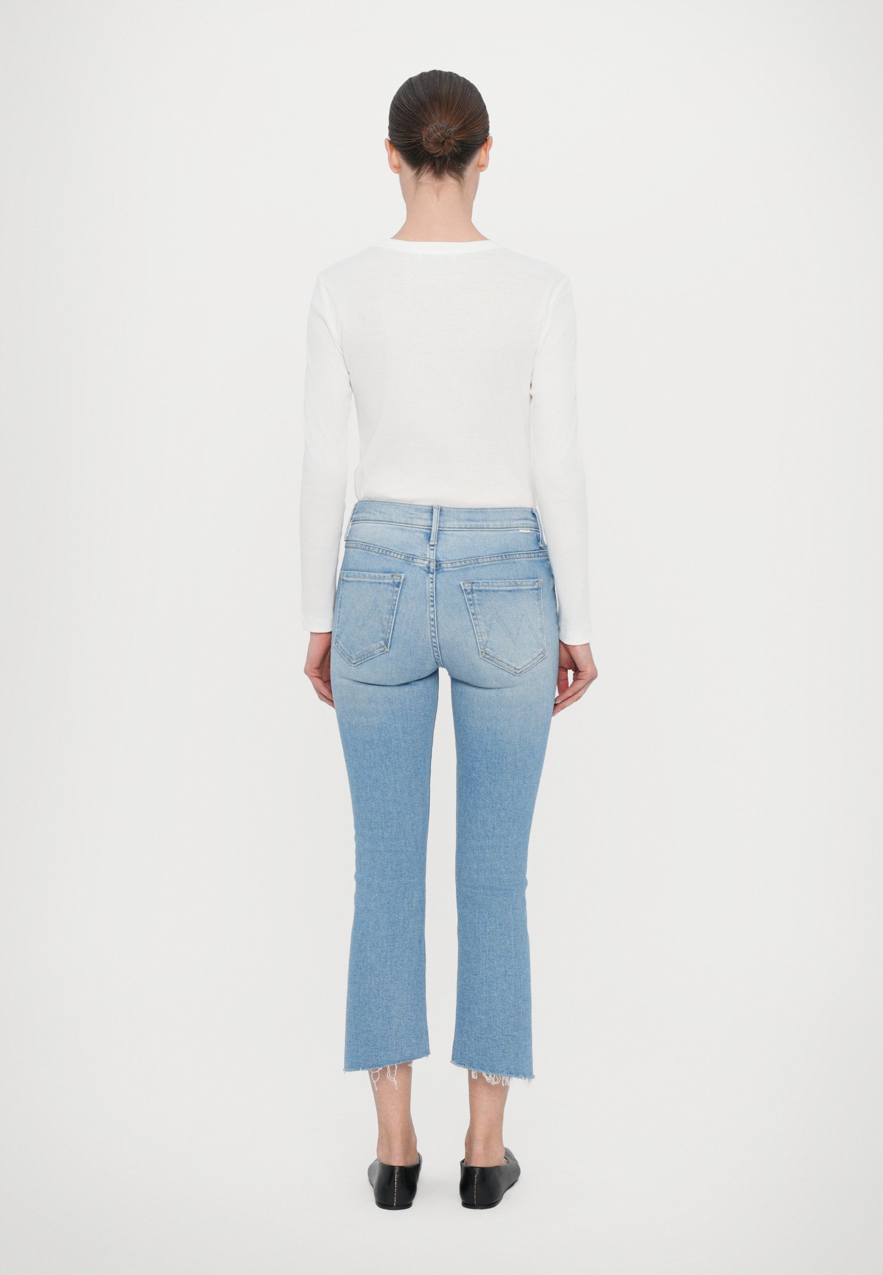 Mother THE INSIDER CROP STEP FRAY - Jeans a sigaretta