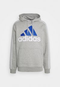 adidas Performance Sweat à capuche - medium grey heather/white