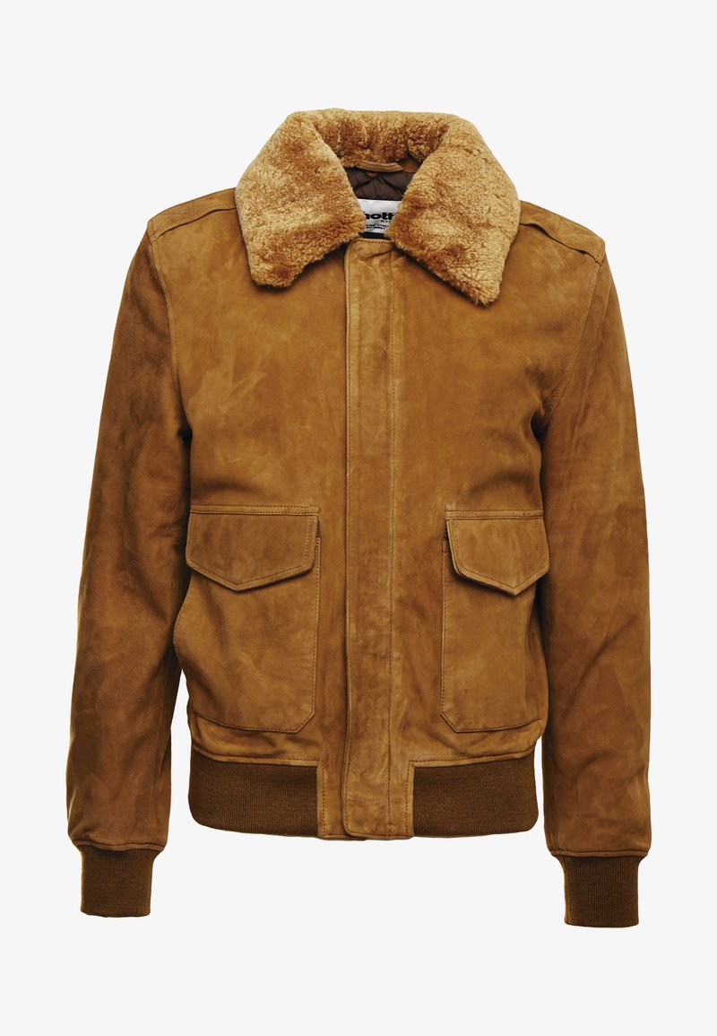 Schott Lederjacke - rust