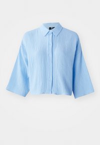 VMNATALI CROP SHIRT - Button-down blouse - airy blue