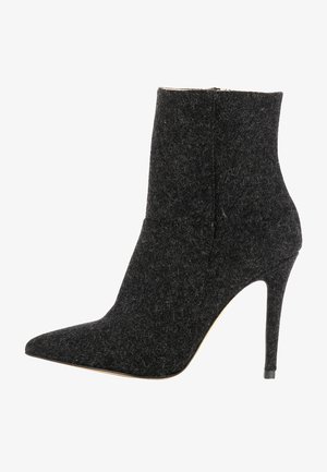 High heeled ankle boots - black
