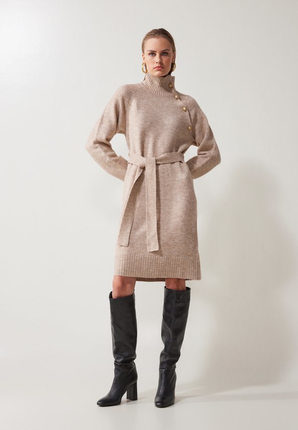 Jumper dress - mottled beige3