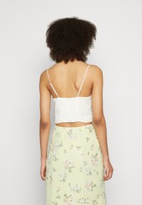 Abercrombie & Fitch BARE RUCHED HARWARE TOP - Blusa - jet stream
