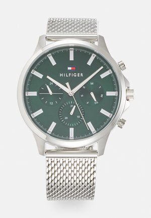 DIAL WITH ACCENTS - Chronograph watch - silver-coloured/green